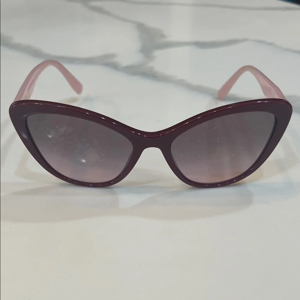 Miu Miu Burgundy Cat Eye Sunglasses